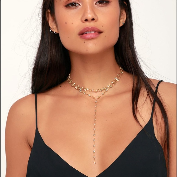 Lulus Jewelry - SPARKLE ME GOLD Layered Choker Necklaces